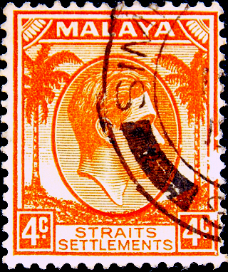 Стрейтс - Сетлментс (колония Великобритании в Юго-Восточной Азии) 1938 год . King George VI .